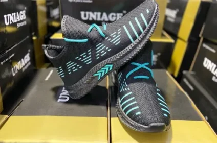 Uniage Black Sports Wear Shoes